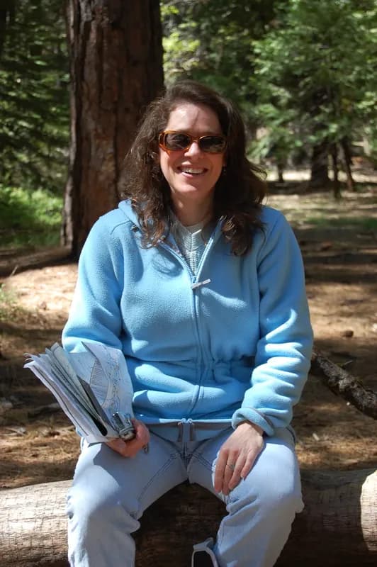 Jennifer hiking Yellowstone