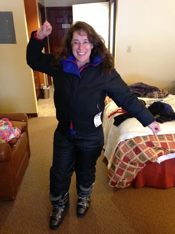 Jennifer skiing